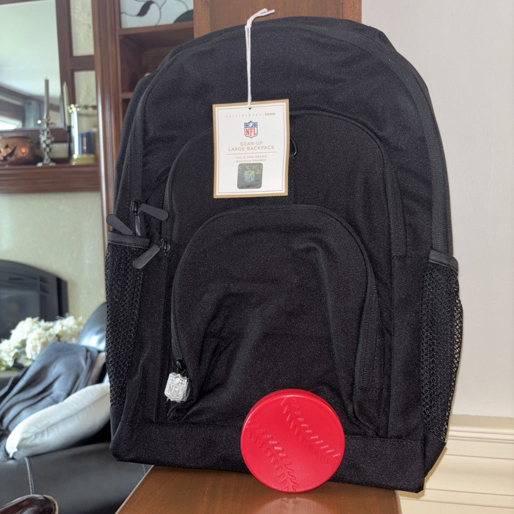 Pottery Barn School LARGE Backpack Football Baseball Travel bag Disney NFL  .