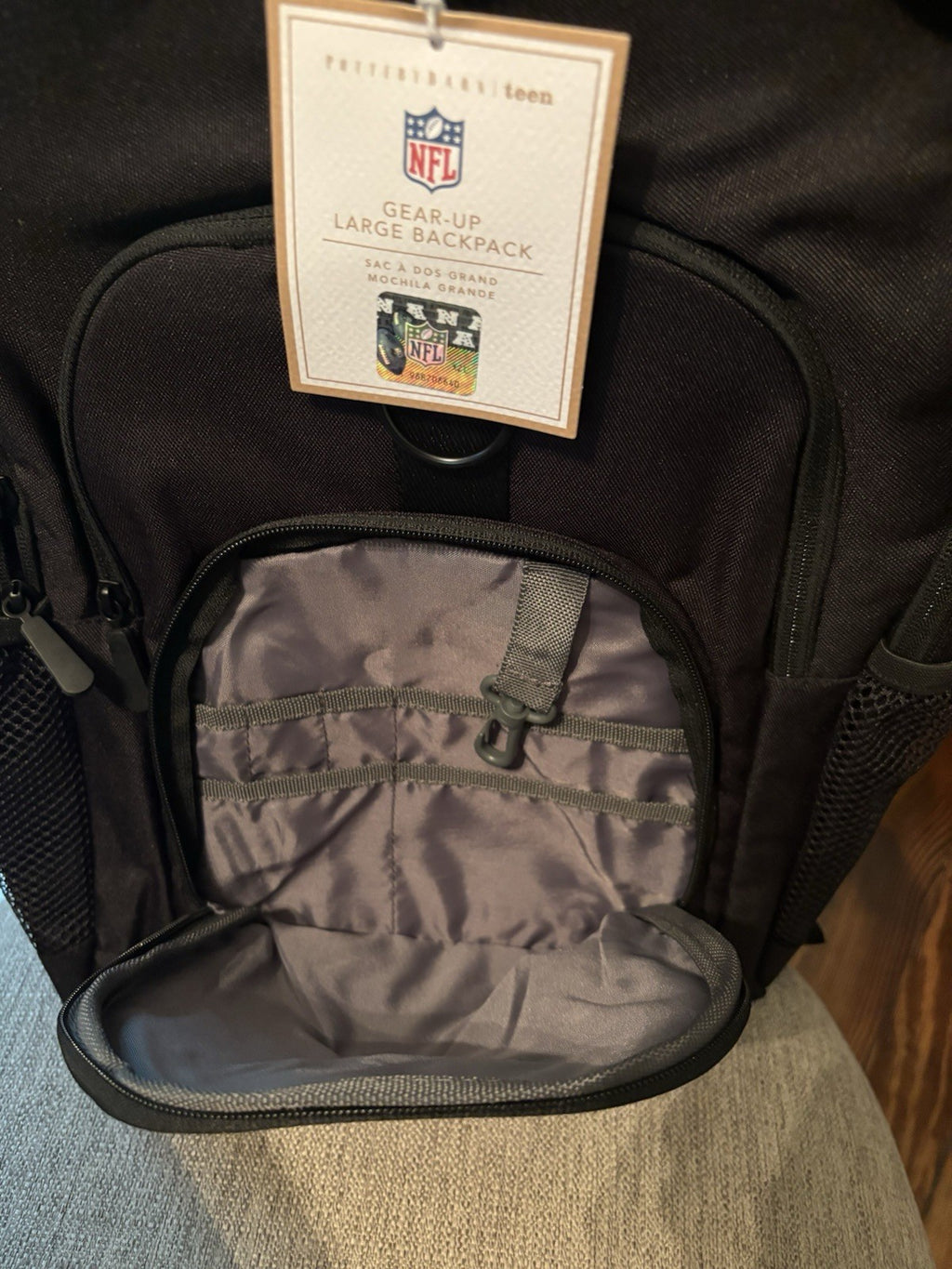 Pottery Barn School LARGE Backpack Football Baseball Travel bag Disney NFL  .