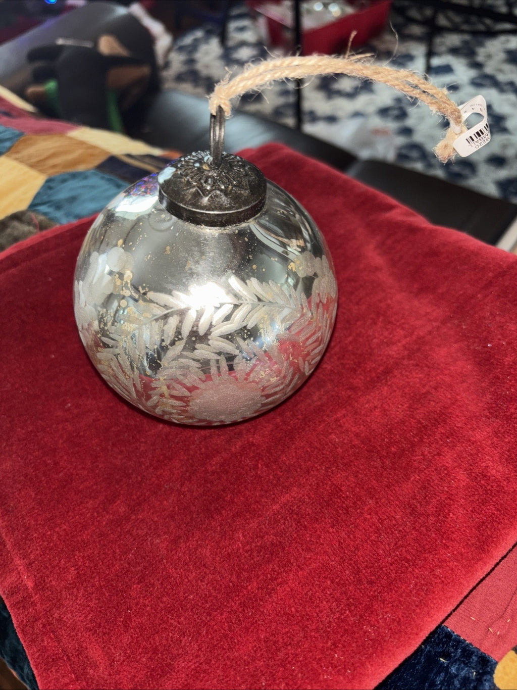 pottery barn holiday ornament Christmas Snowflake gift party Large Vintage `