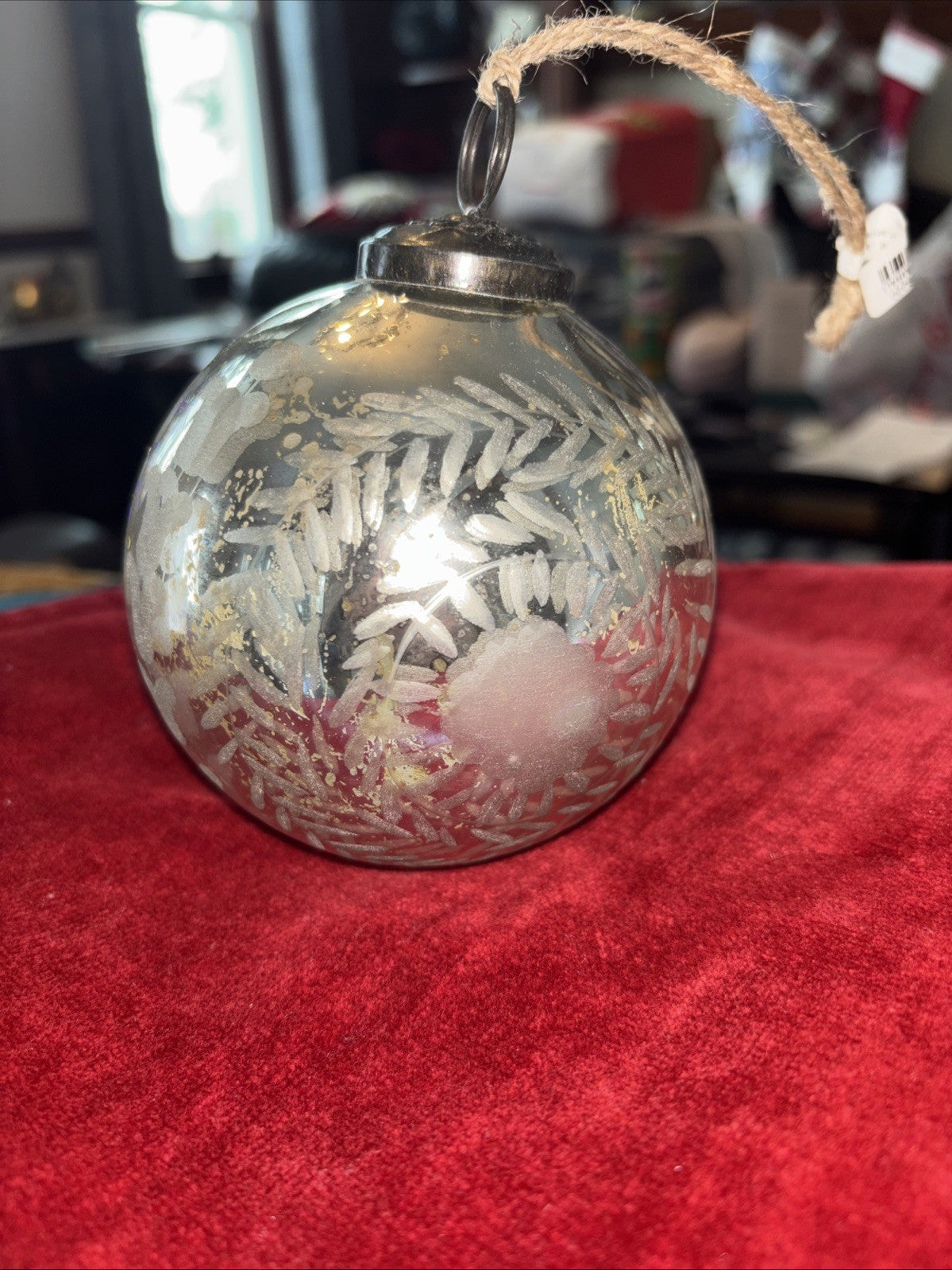 pottery barn holiday ornament Christmas Snowflake gift party Large Vintage `