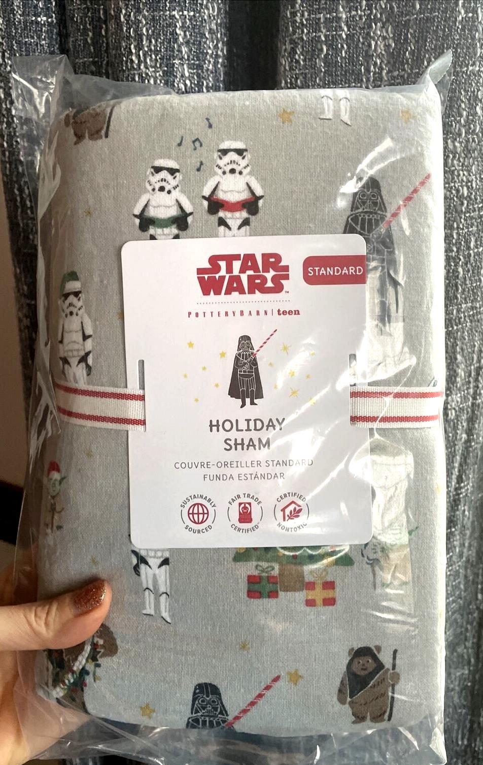 Pottery Barn Christmas Disney Star Wars Solo PILLOW SHAM holiday gift space `