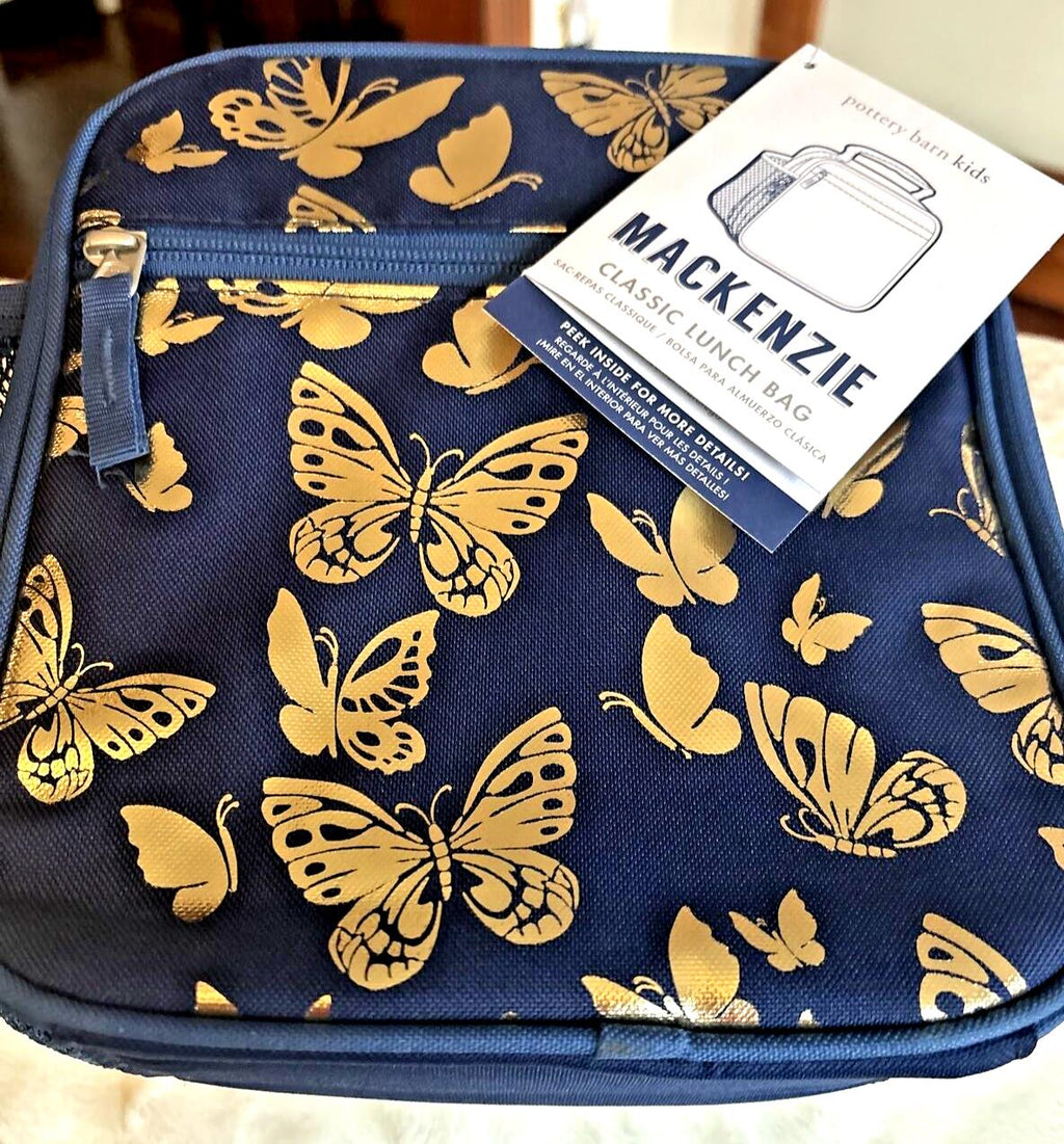 Pottery barn School BACKPACK Butterflies Disney Rainbow +LUNCH BOX+WATER ?? ./