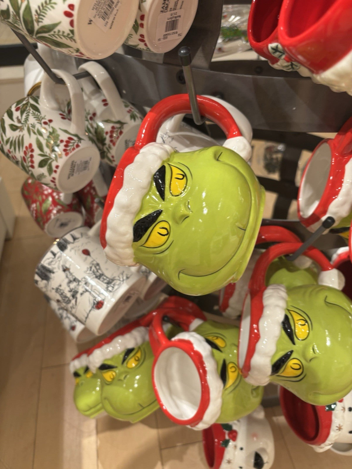 Grinch Mug Disney Christmas holiday sonoma pottery barn Party Disney Santa kid "
