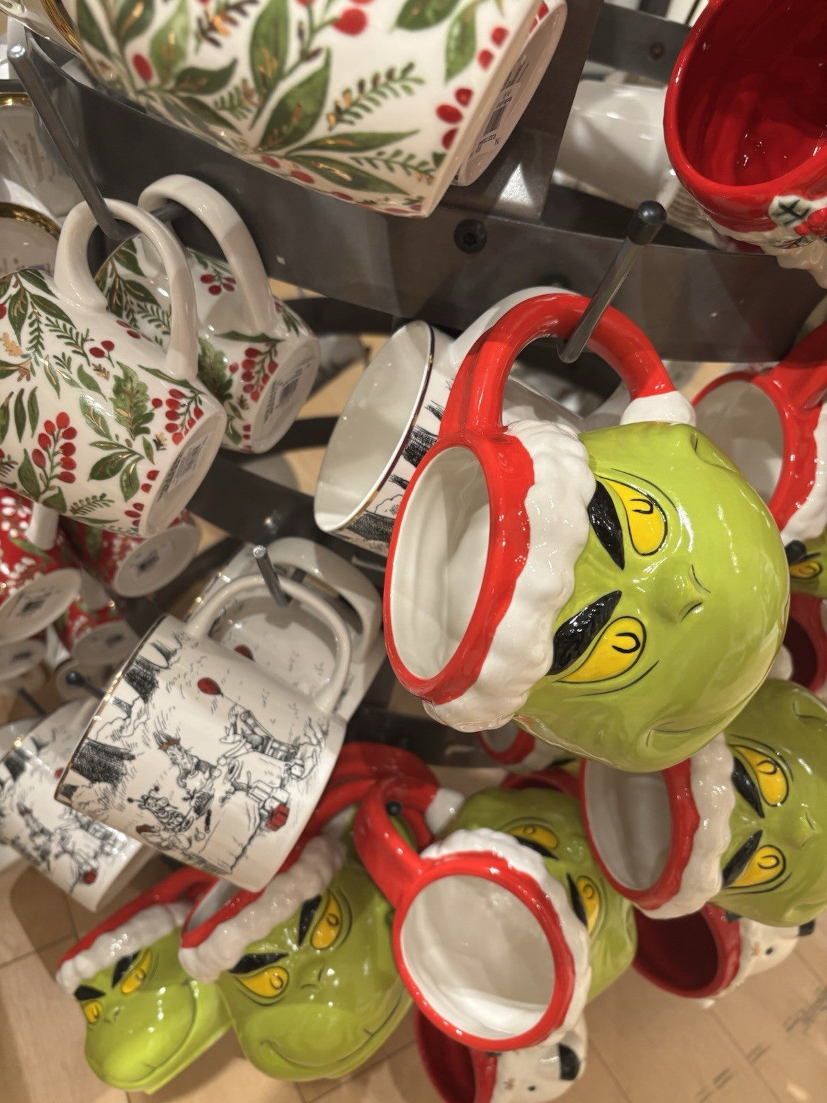 Grinch Mug Disney Christmas holiday sonoma pottery barn Party Disney Santa kid "