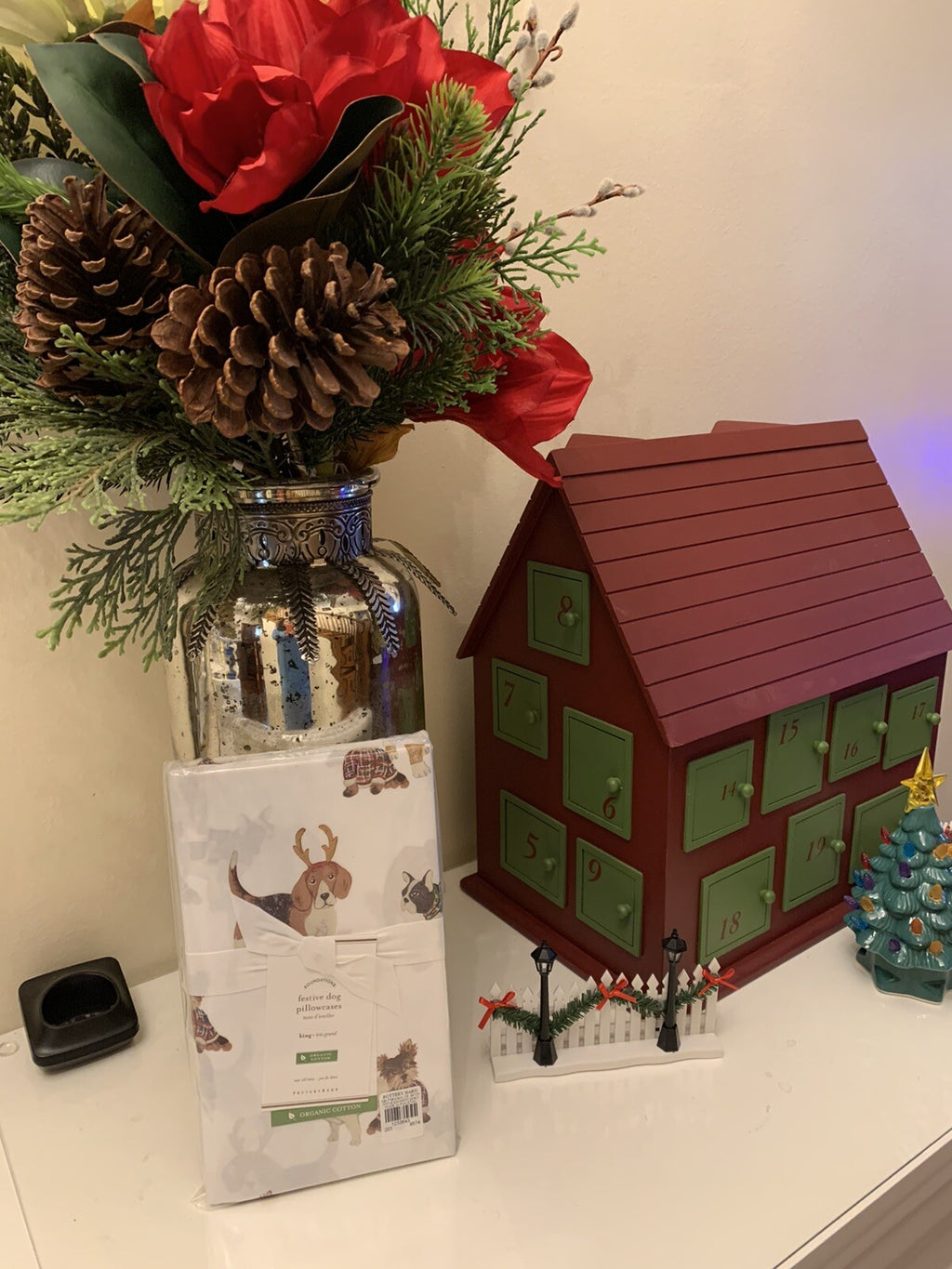 Pottery Barn Christmas holiday gift dog party pillowcase SET 2 Disney Birthday =