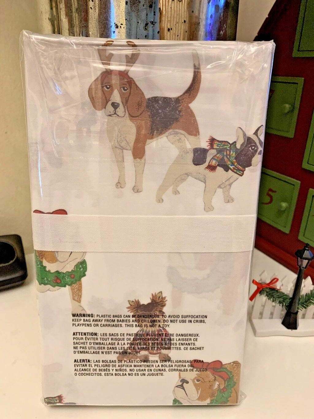 Pottery Barn Christmas holiday gift dog party pillowcase SET 2 Disney Birthday =