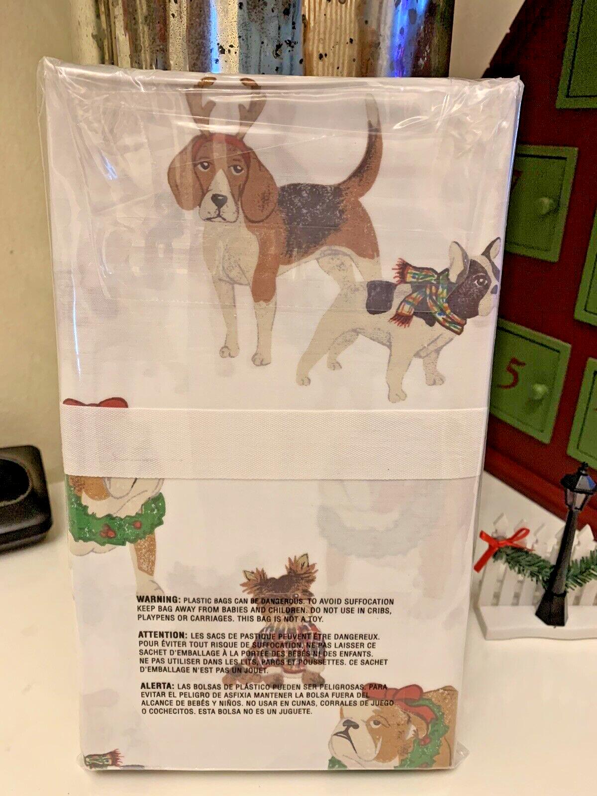 Pottery Barn Christmas holiday gift dog party pillowcase SET 2 Disney Birthday =