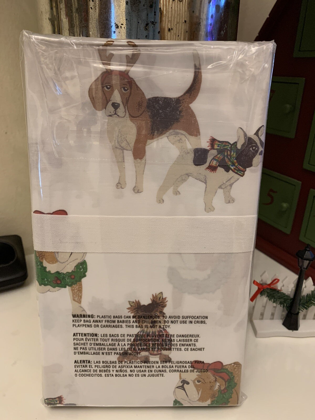 Pottery Barn Christmas holiday gift dog party pillowcase SET 2 Disney Birthday =