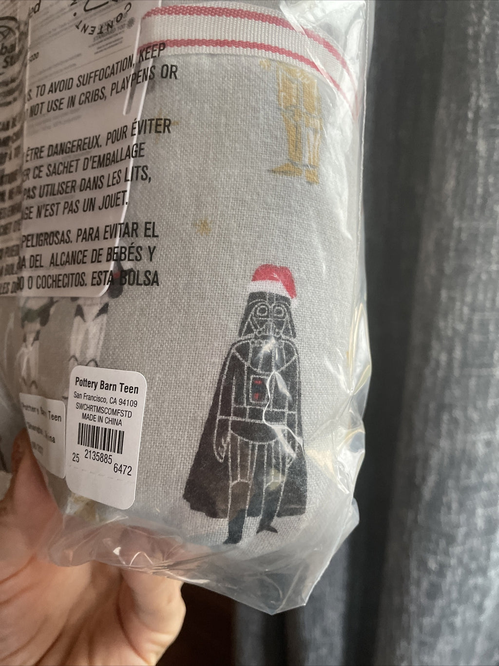 Pottery Barn Christmas Disney Star Wars Solo PILLOW SHAM holiday gift space `