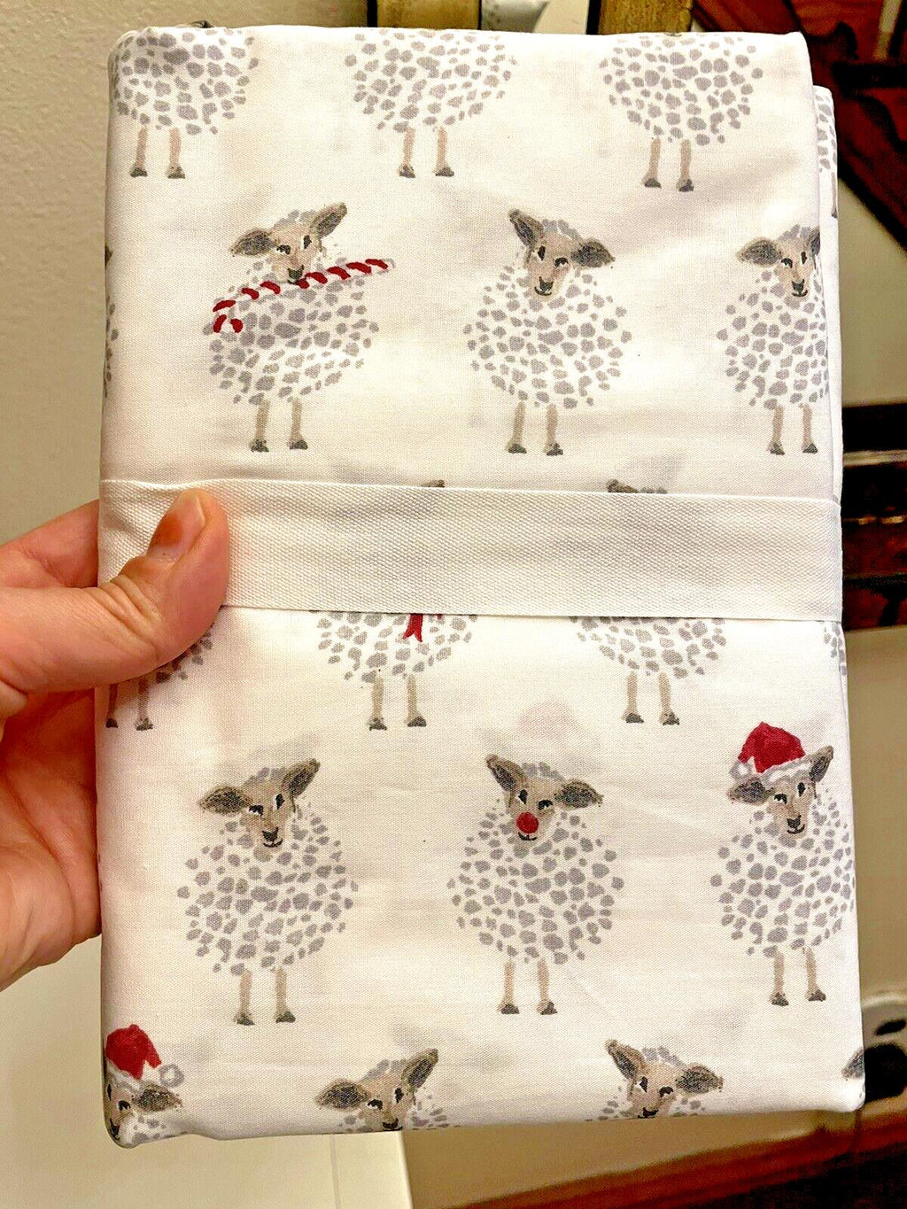 pottery barn Holiday Pillowcase KING Sheep Birthday Christmas Disney gift SET `