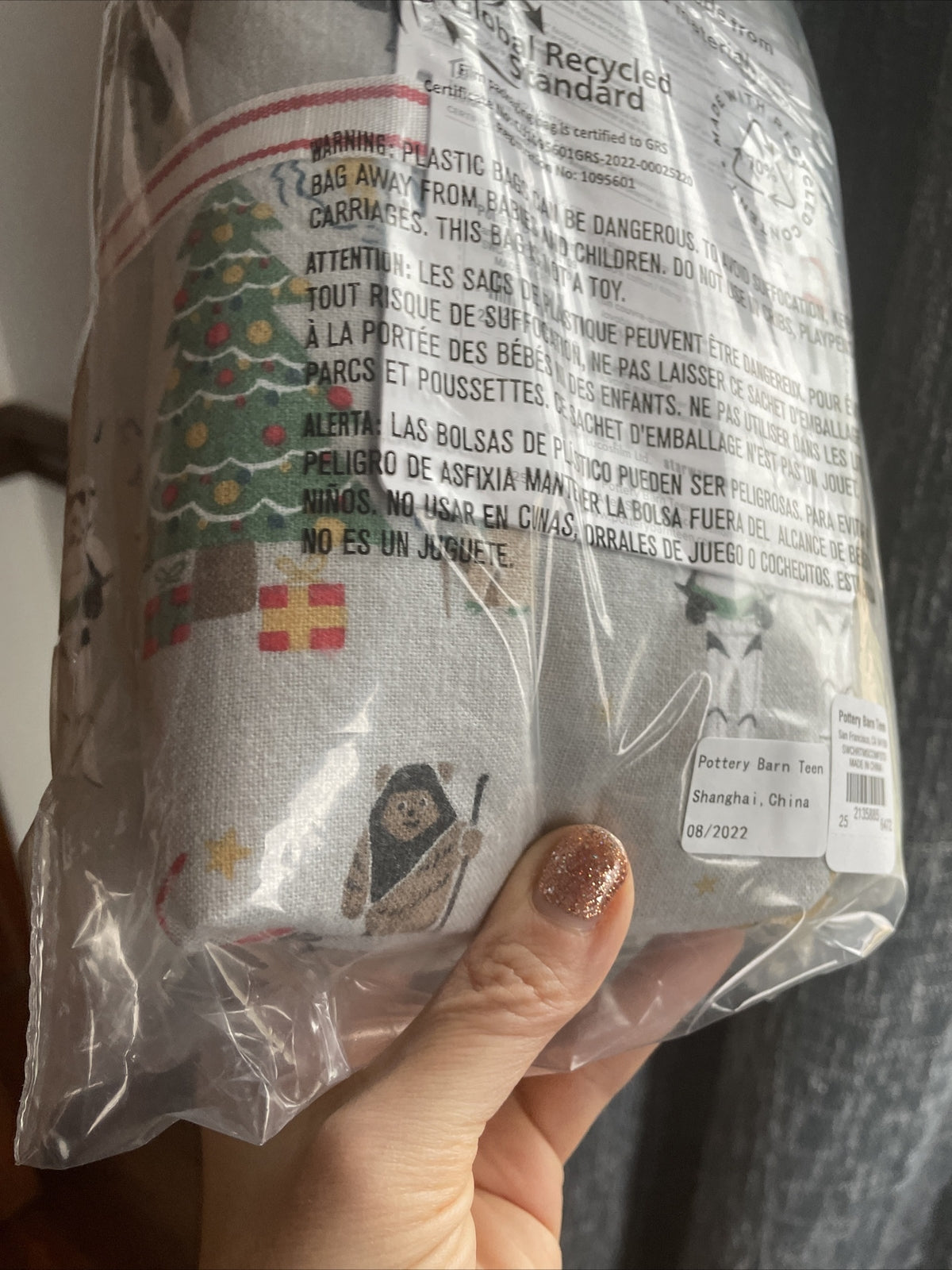Pottery Barn Christmas Disney Star Wars Solo PILLOW SHAM holiday gift space `