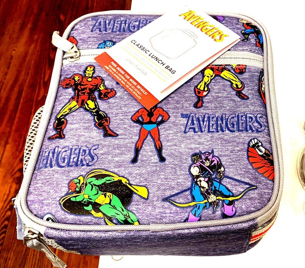 school Pottery Barn Marvel avengers Iron Man Thor Lunch BAG Disney Comic Boy -h