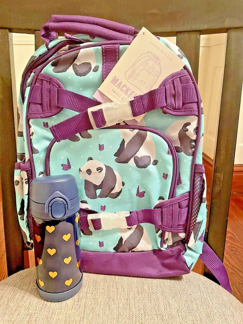 School Pottery barn Disney backpack water Travel girl set panda rainbow Flower n