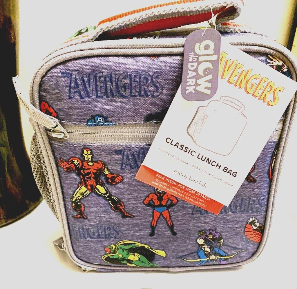 school Pottery Barn Marvel avengers Iron Man Thor Lunch BAG Disney Comic Boy -h