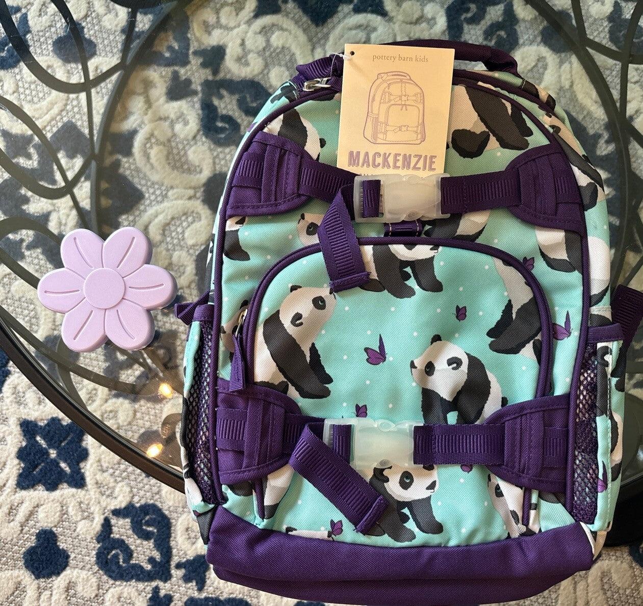 School Pottery barn Disney backpack water Travel girl set panda rainbow Flower n