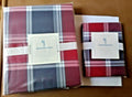 Pottery Barn holiday Plaid DUVET COVER + pillow SHAM Birthday party gift $289 "