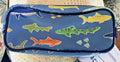 School Pottery Barn Shark PENCIL CASE bag holiday island party florida ocean ,