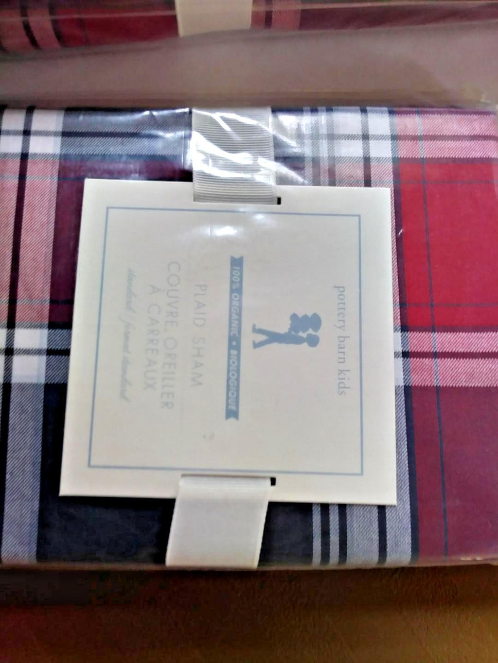 Pottery Barn holiday Plaid DUVET COVER + pillow SHAM Birthday party gift $289 "