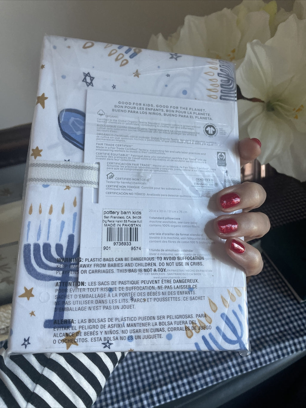 Pottery Barn holiday Hanukkah star party gift Birthday Disney Pillowcase kid ]