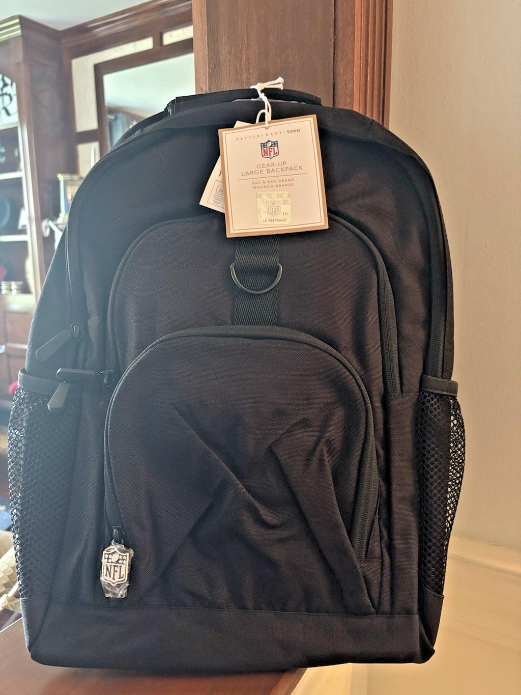 Pottery Barn School LARGE BACKPACK + LUNCH Football Baseball NFL sport BAG Boy .