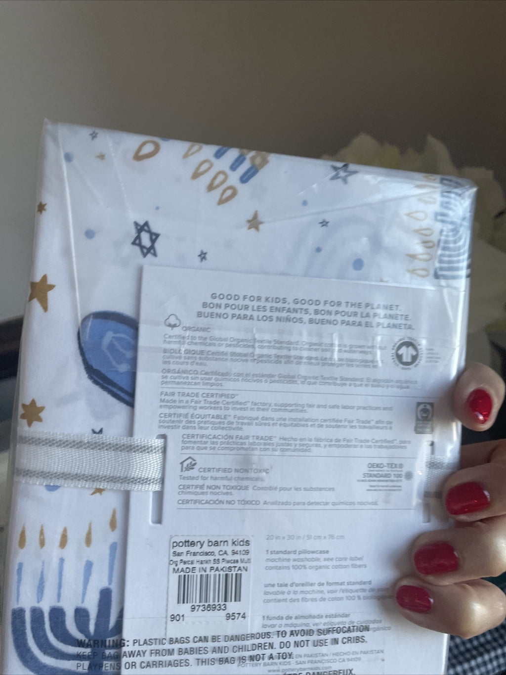 Pottery Barn holiday Hanukkah star party gift Birthday Disney Pillowcase kid ]