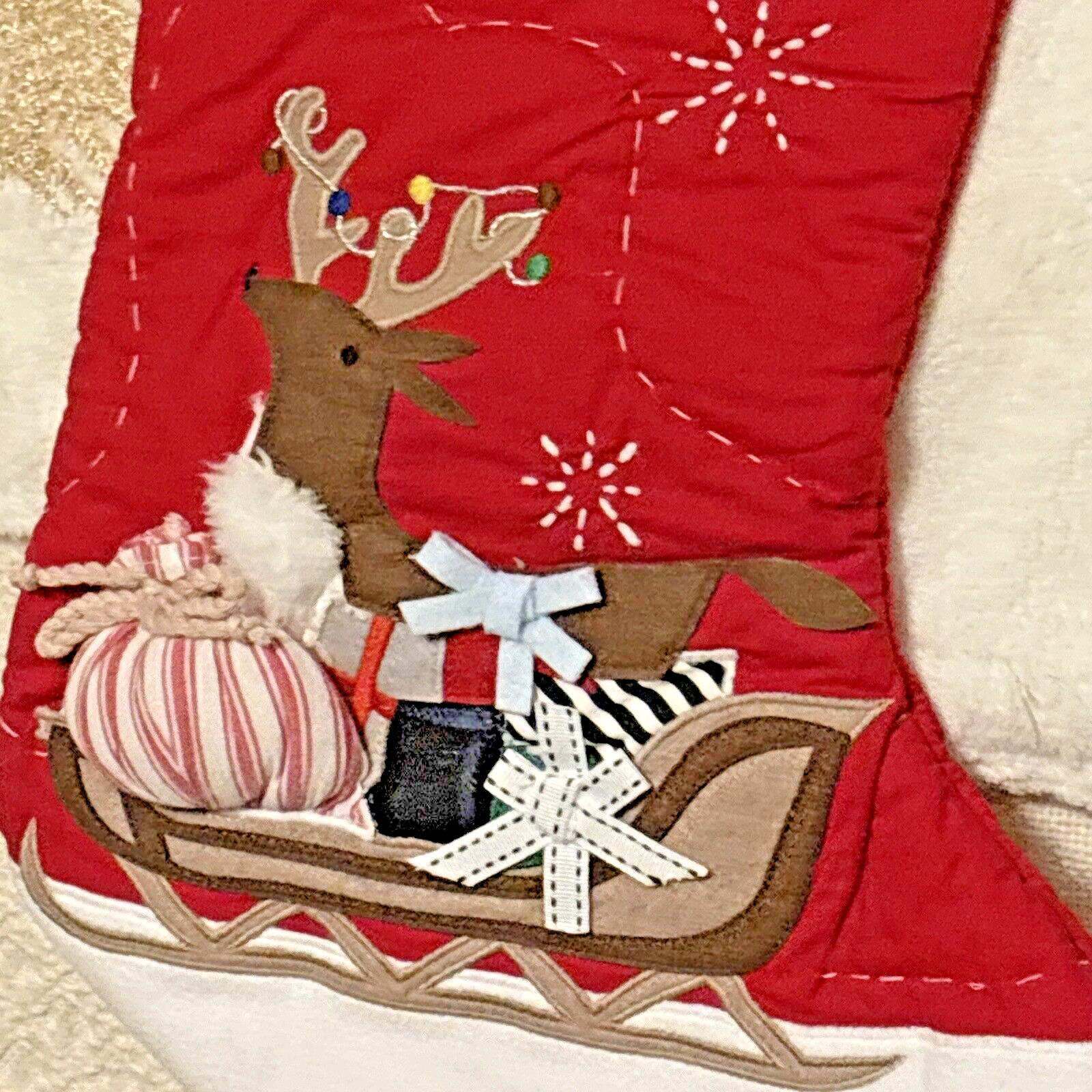 Disney Pottery Barn Holiday Christmas stocking gift Reindeer Santa school kid n
