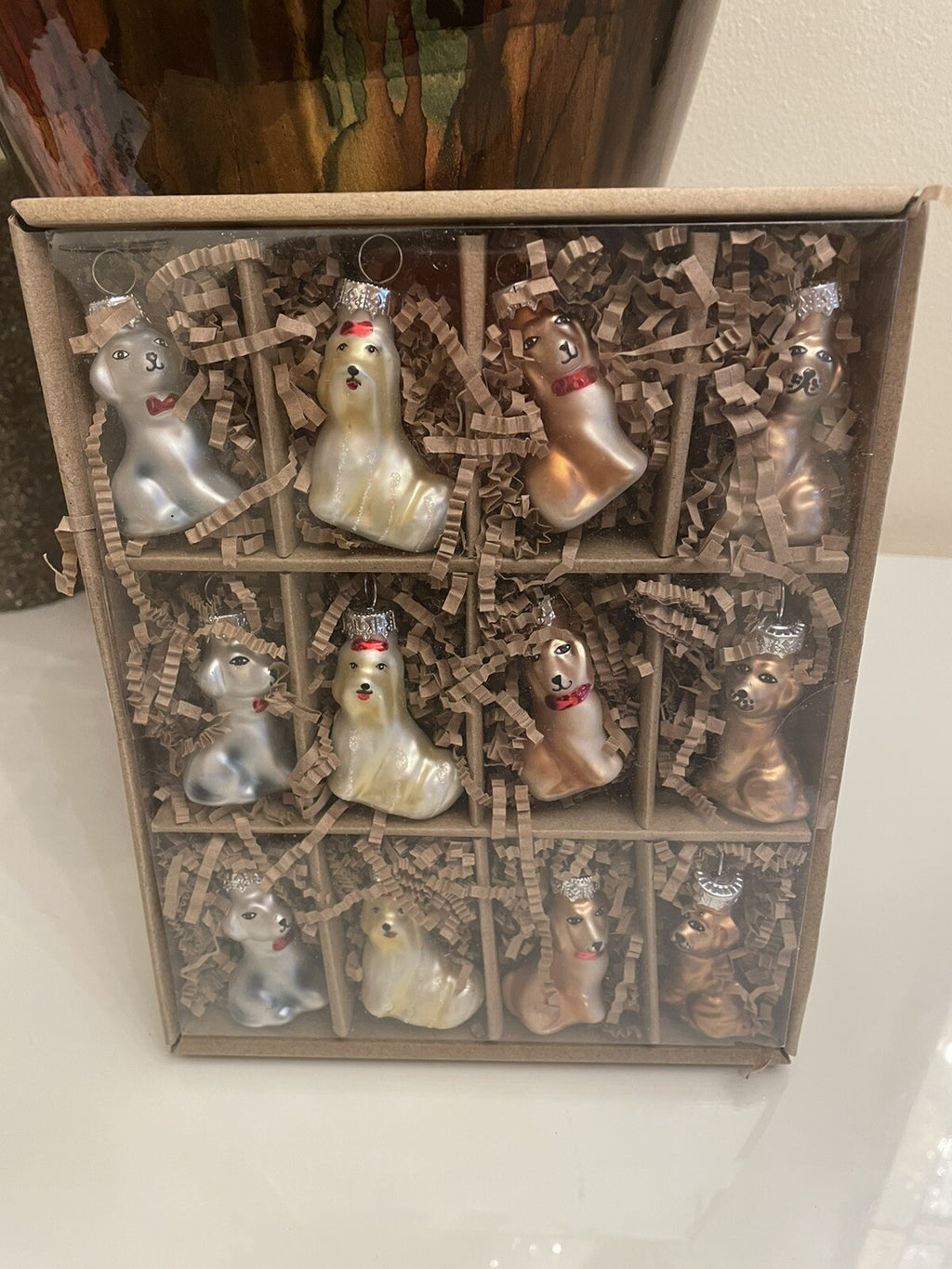 pottery barn holiday ornament Christmas dog gift school party disney SET 12 ]