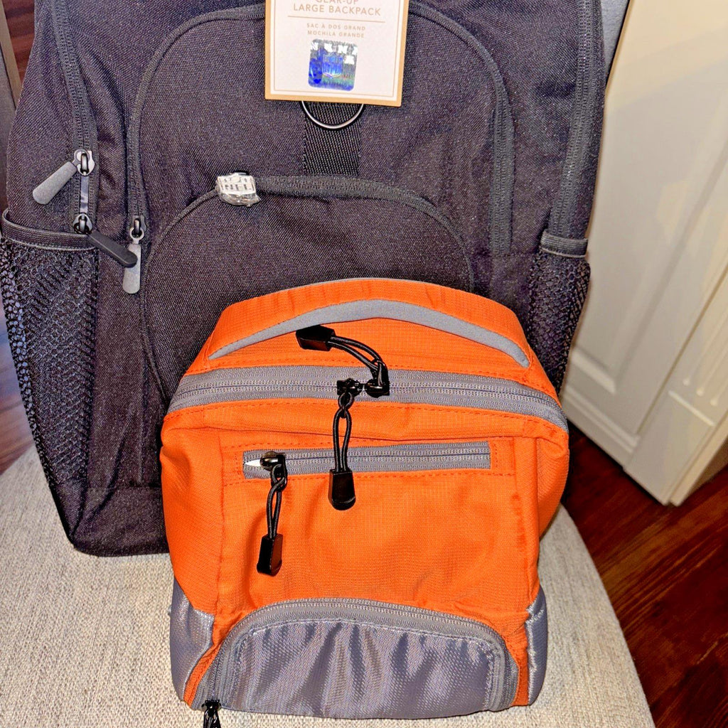Pottery Barn School LARGE BACKPACK + LUNCH Football Baseball NFL sport BAG Boy .