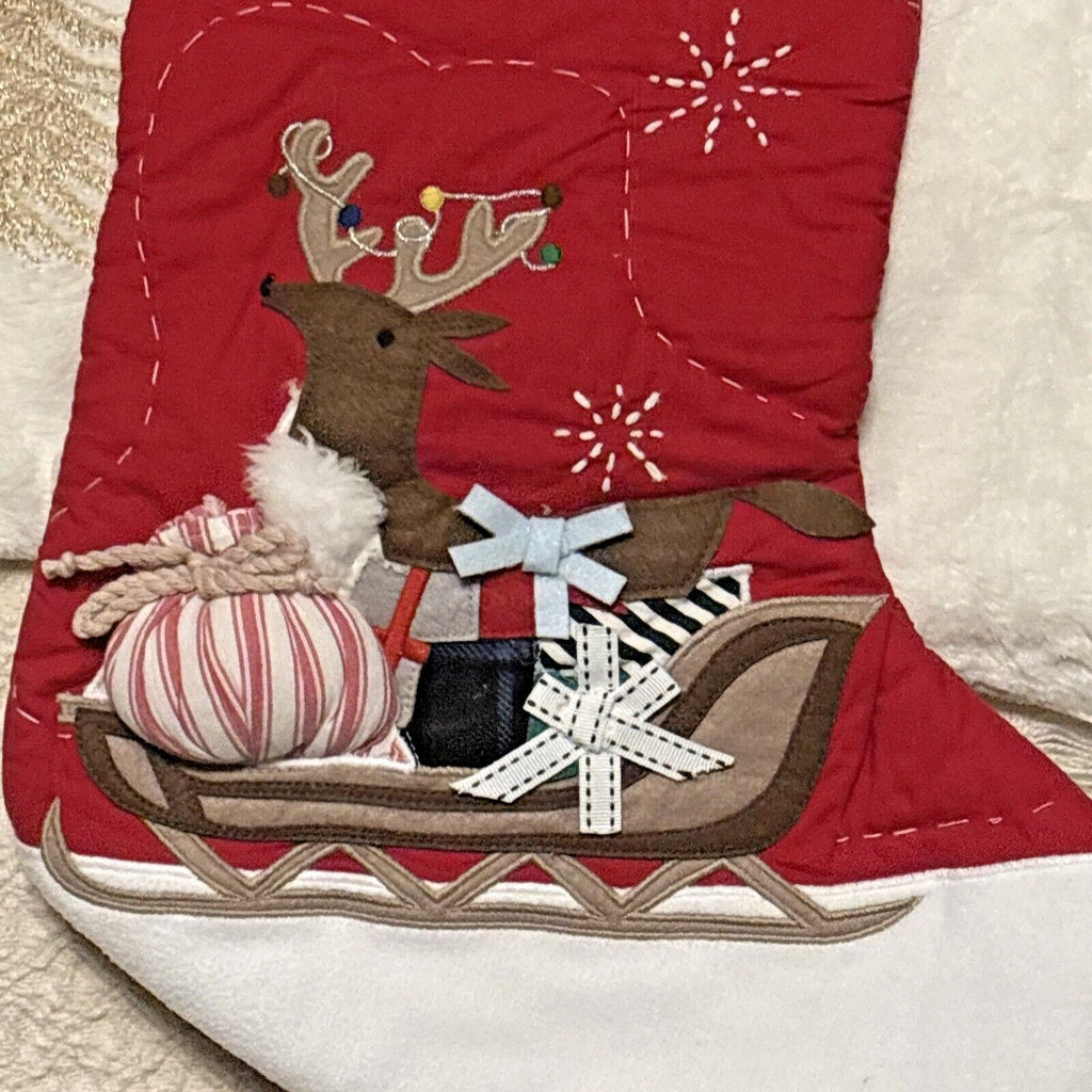 Disney Pottery Barn Holiday Christmas stocking gift Reindeer Santa school kid n