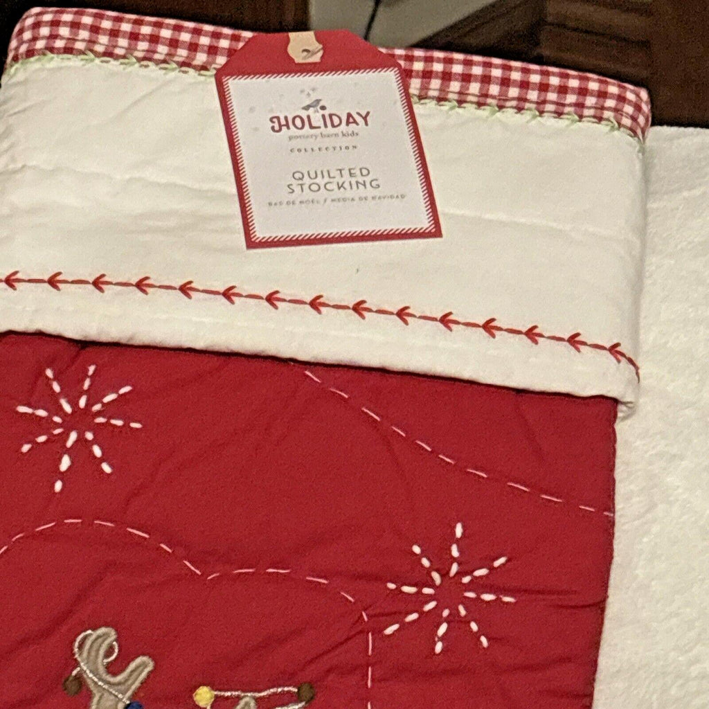 Disney Pottery Barn Holiday Christmas stocking gift Reindeer Santa school kid n