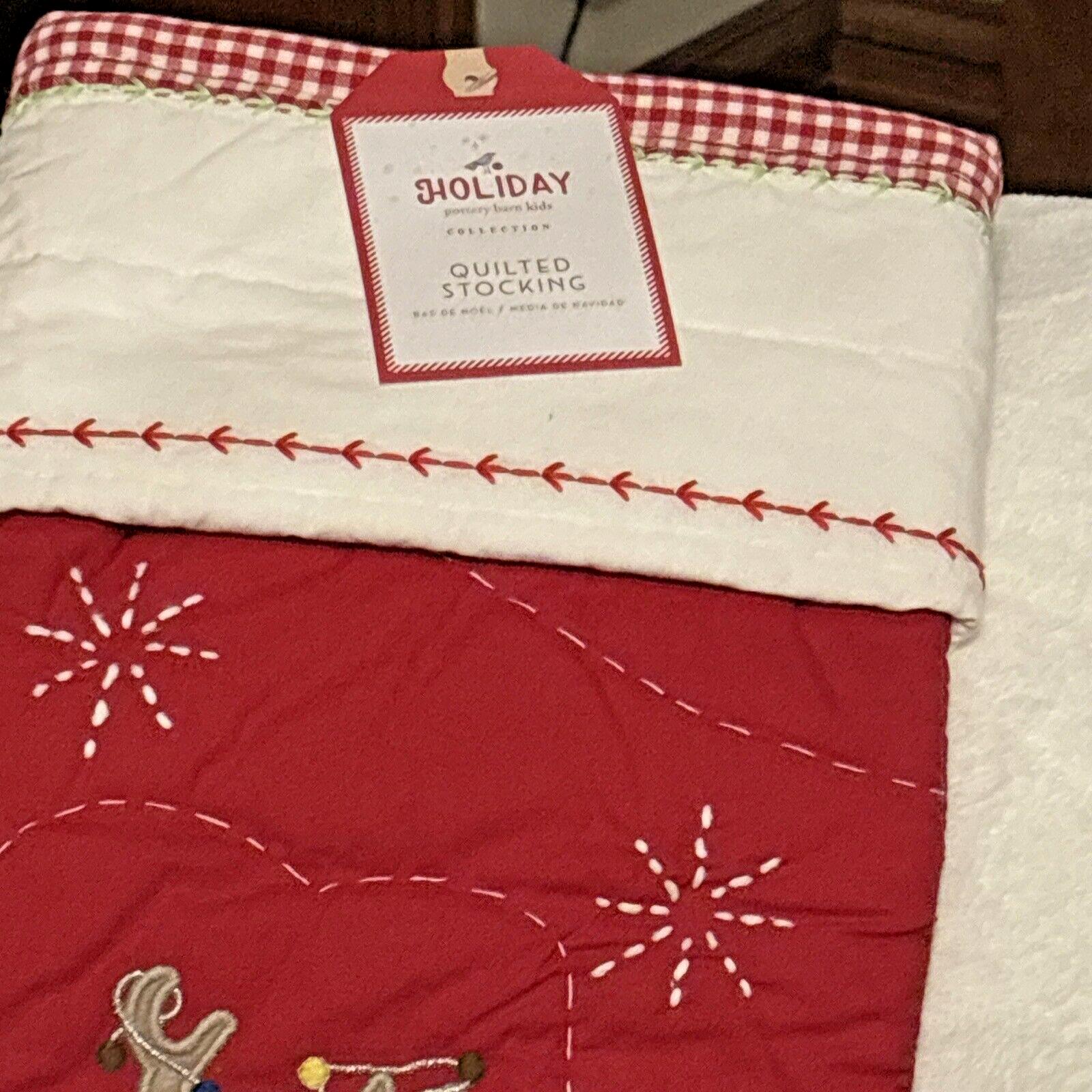 Disney Pottery Barn Holiday Christmas stocking gift Reindeer Santa school kid n