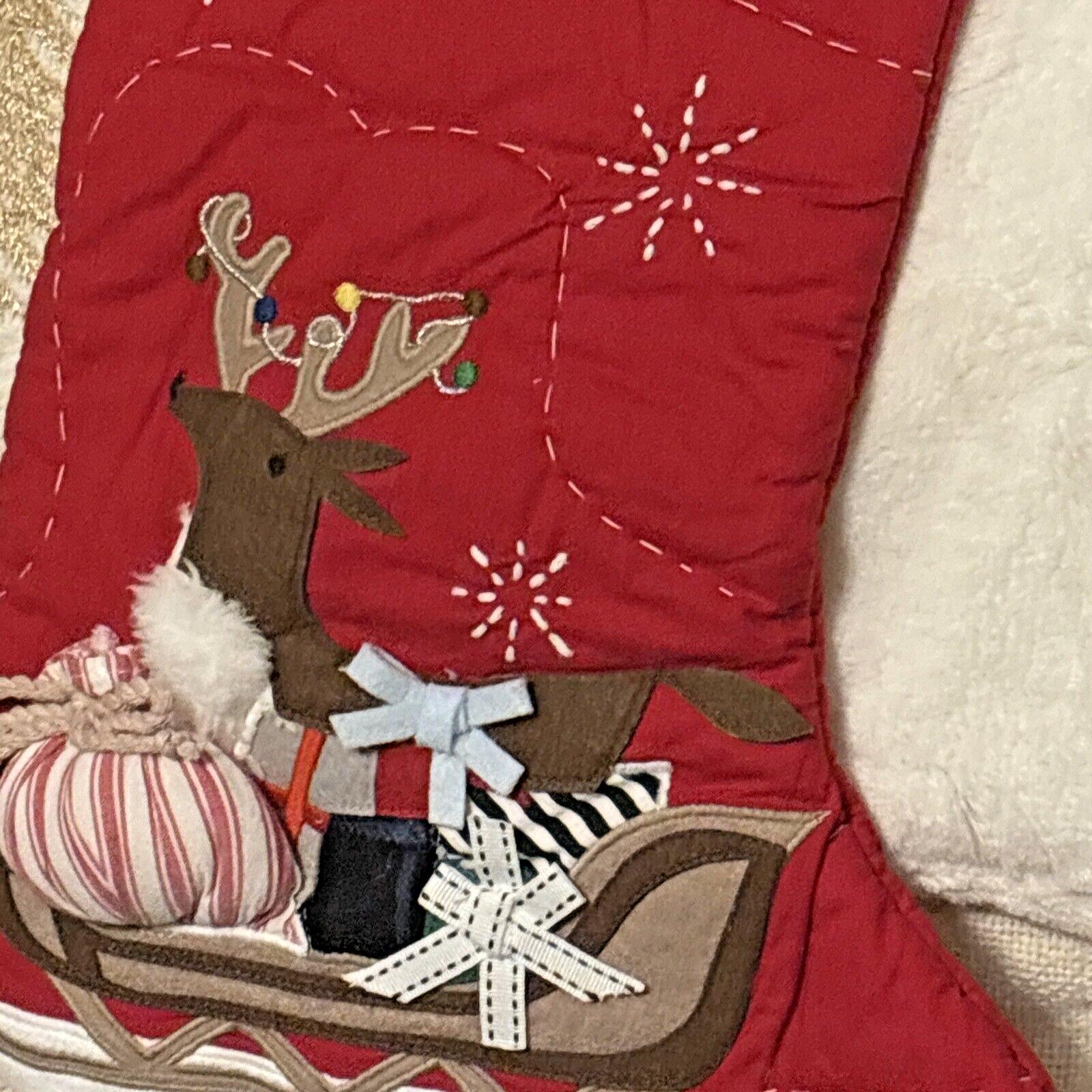 Disney Pottery Barn Holiday Christmas stocking gift Reindeer Santa school kid n