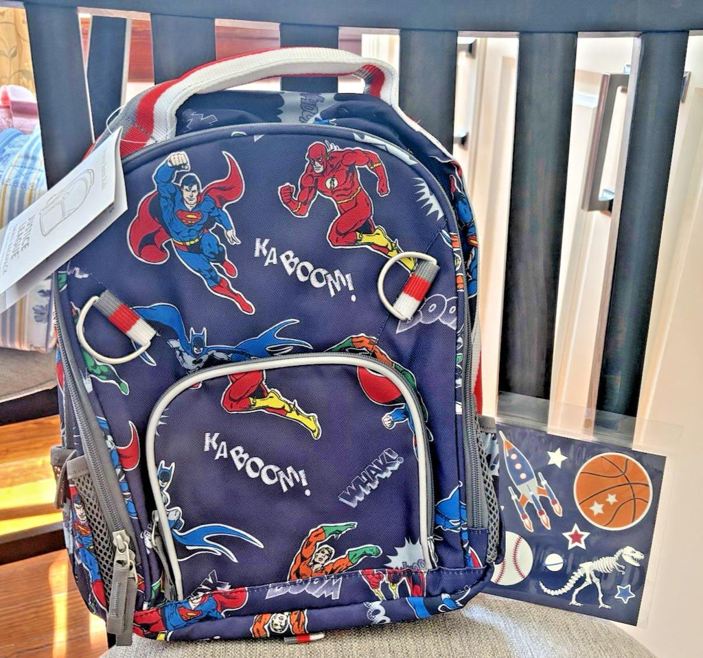 School Pottery barn Superman Marvel Avengers Dinosaur travel bag backpack boy new