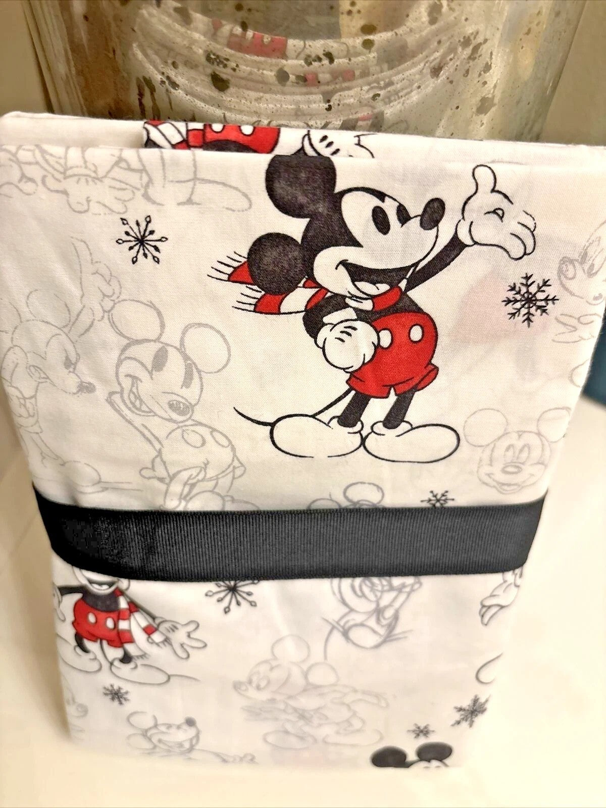 Pottery Barn Disney Mickey Mouse PILLOWcase holiday Christmas party kid SET 2