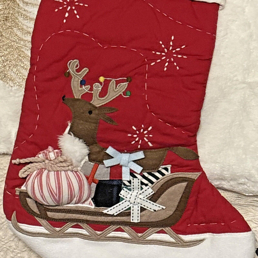 Disney Pottery Barn Holiday Christmas stocking gift Reindeer Santa school kid n