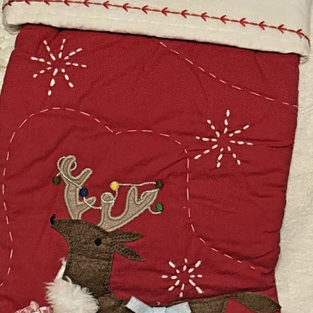Disney Pottery Barn Holiday Christmas stocking gift Reindeer Santa school kid n