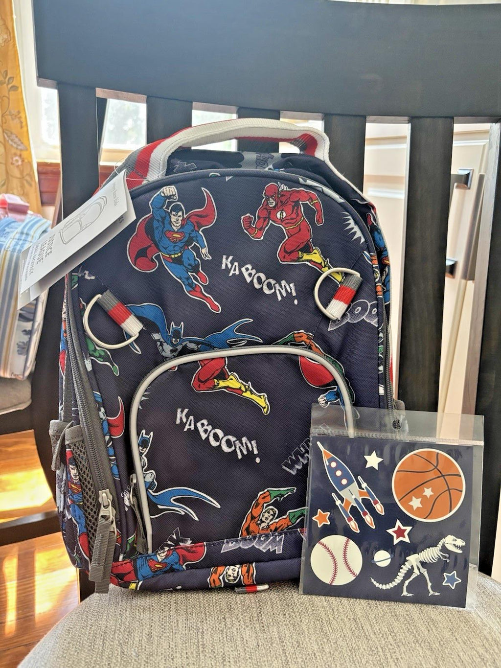 School Pottery barn Superman Marvel Avengers Dinosaur travel bag backpack boy new