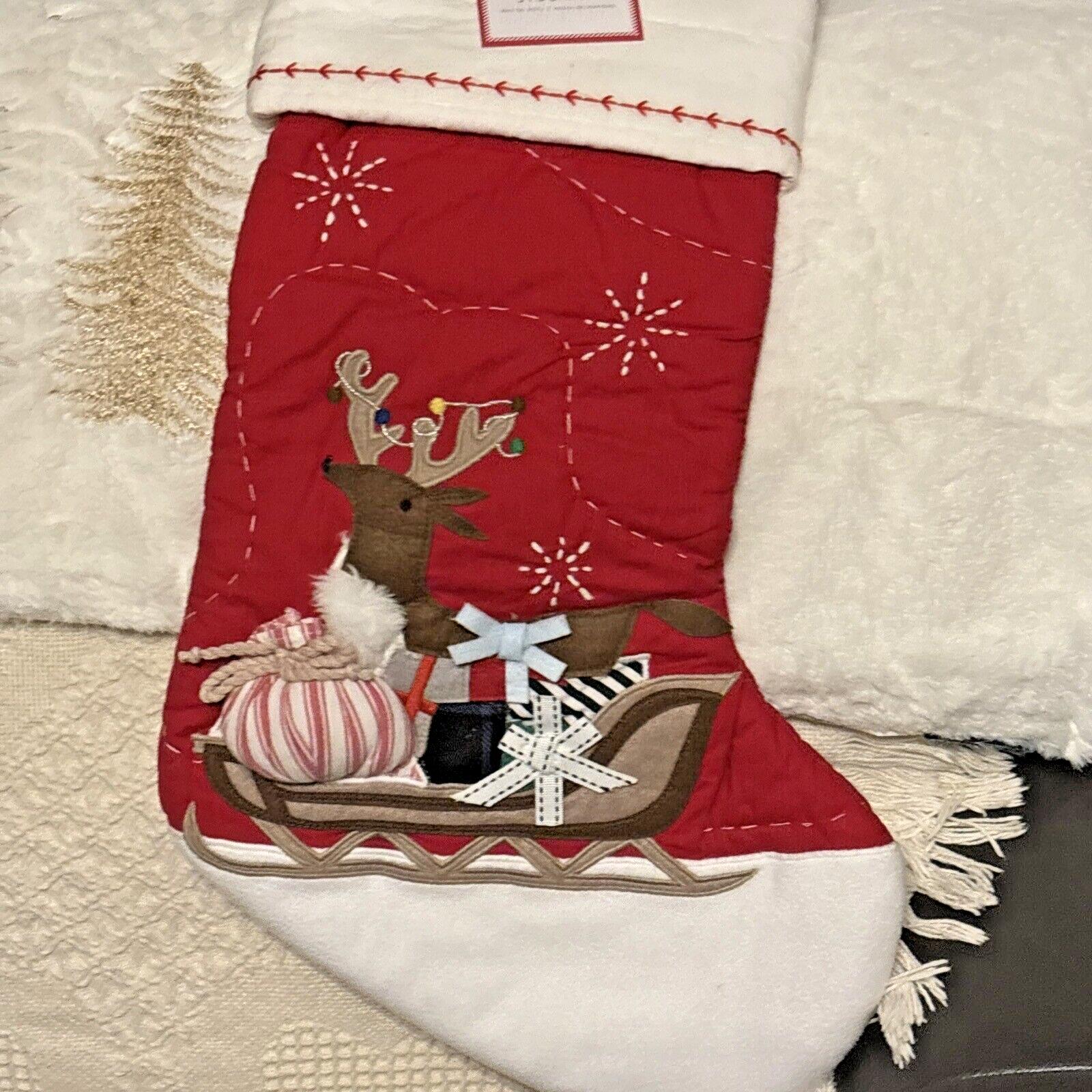 Disney Pottery Barn Holiday Christmas stocking gift Reindeer Santa school kid n