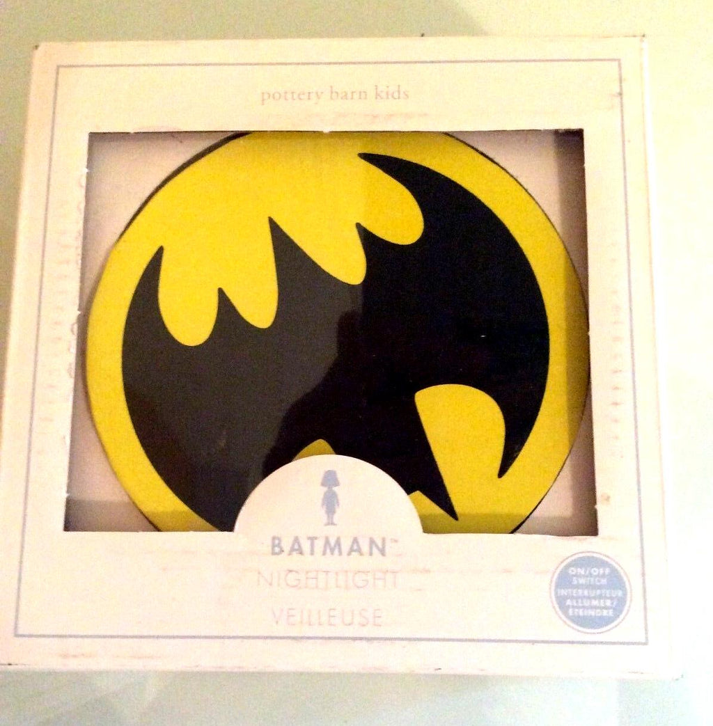 Pottery barn Night Light BATMAN FLASH JUSTICE League birthday holiday gift ..