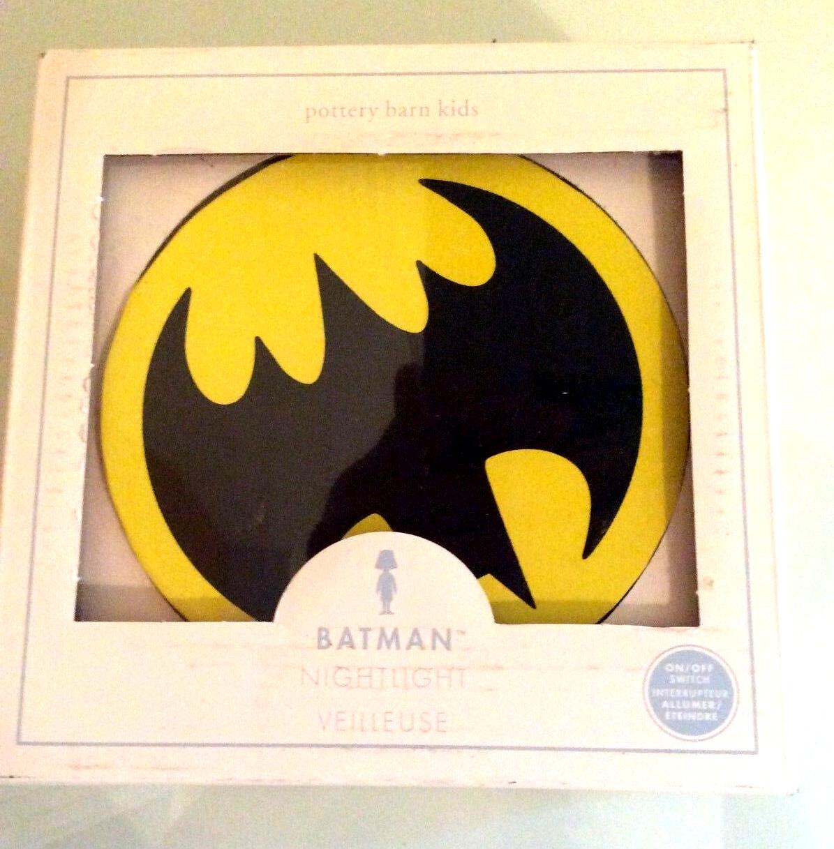 Pottery barn Night Light BATMAN FLASH JUSTICE League birthday holiday gift ..