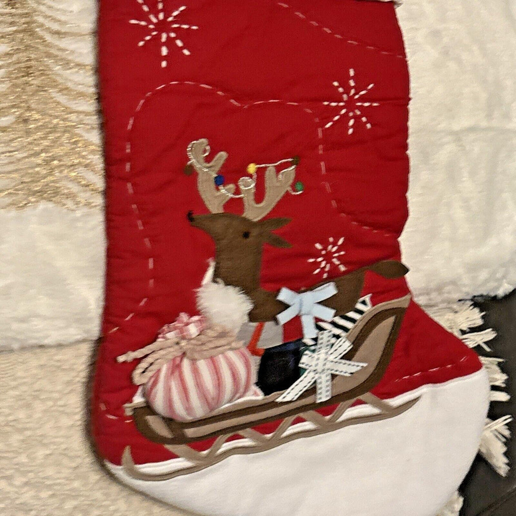 Disney Pottery Barn Holiday Christmas stocking gift Reindeer Santa school kid n