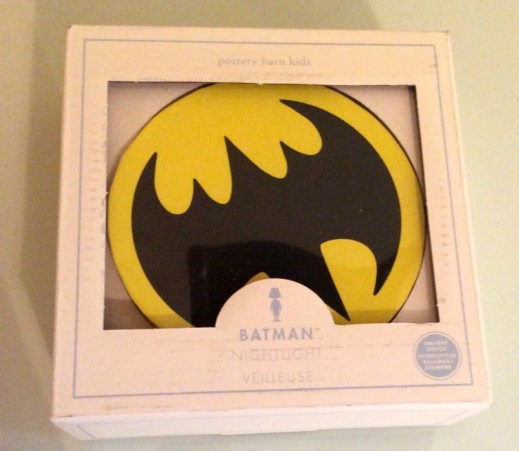 Pottery barn Night Light BATMAN FLASH JUSTICE League birthday holiday gift ..
