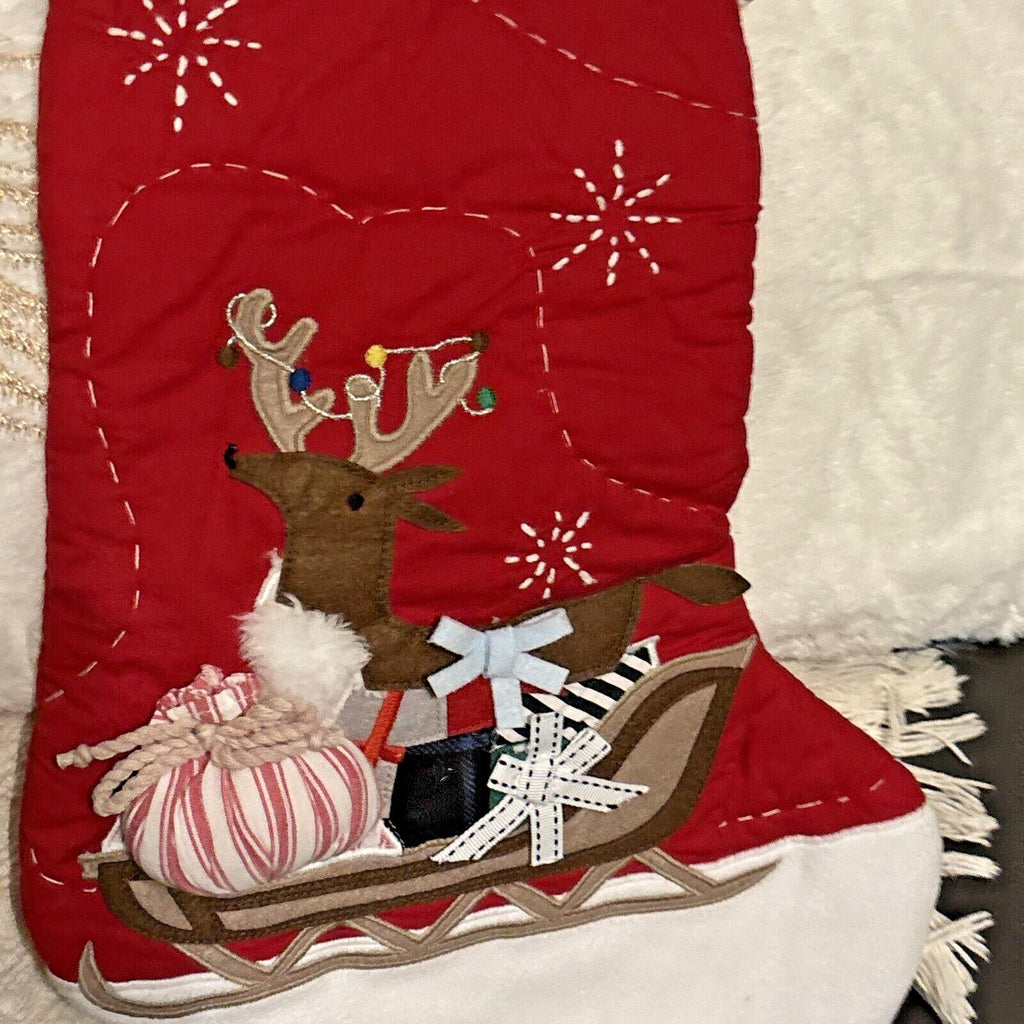 Disney Pottery Barn Holiday Christmas stocking gift Reindeer Santa school kid n