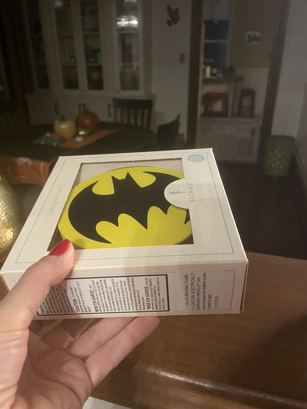 Pottery barn Night Light BATMAN FLASH JUSTICE League birthday holiday gift ..
