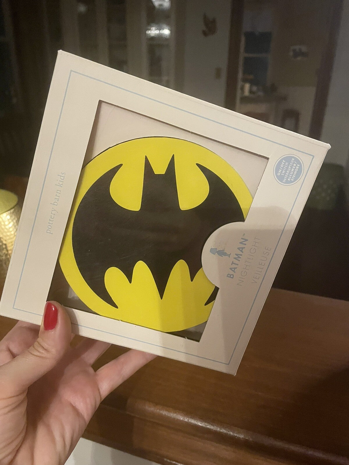 Pottery barn Night Light BATMAN FLASH JUSTICE League birthday holiday gift ..