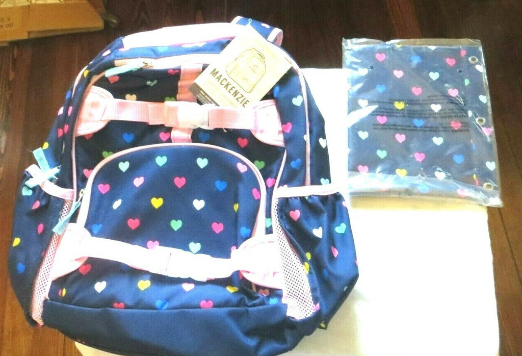 Disney School Pottery barn BACKPACK holiday Rainbow HEART+PENCIL CASE princess -