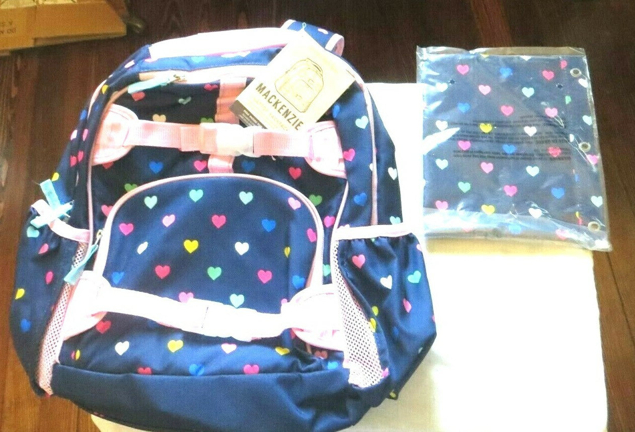Disney School Pottery barn BACKPACK holiday Rainbow HEART+PENCIL CASE princess -