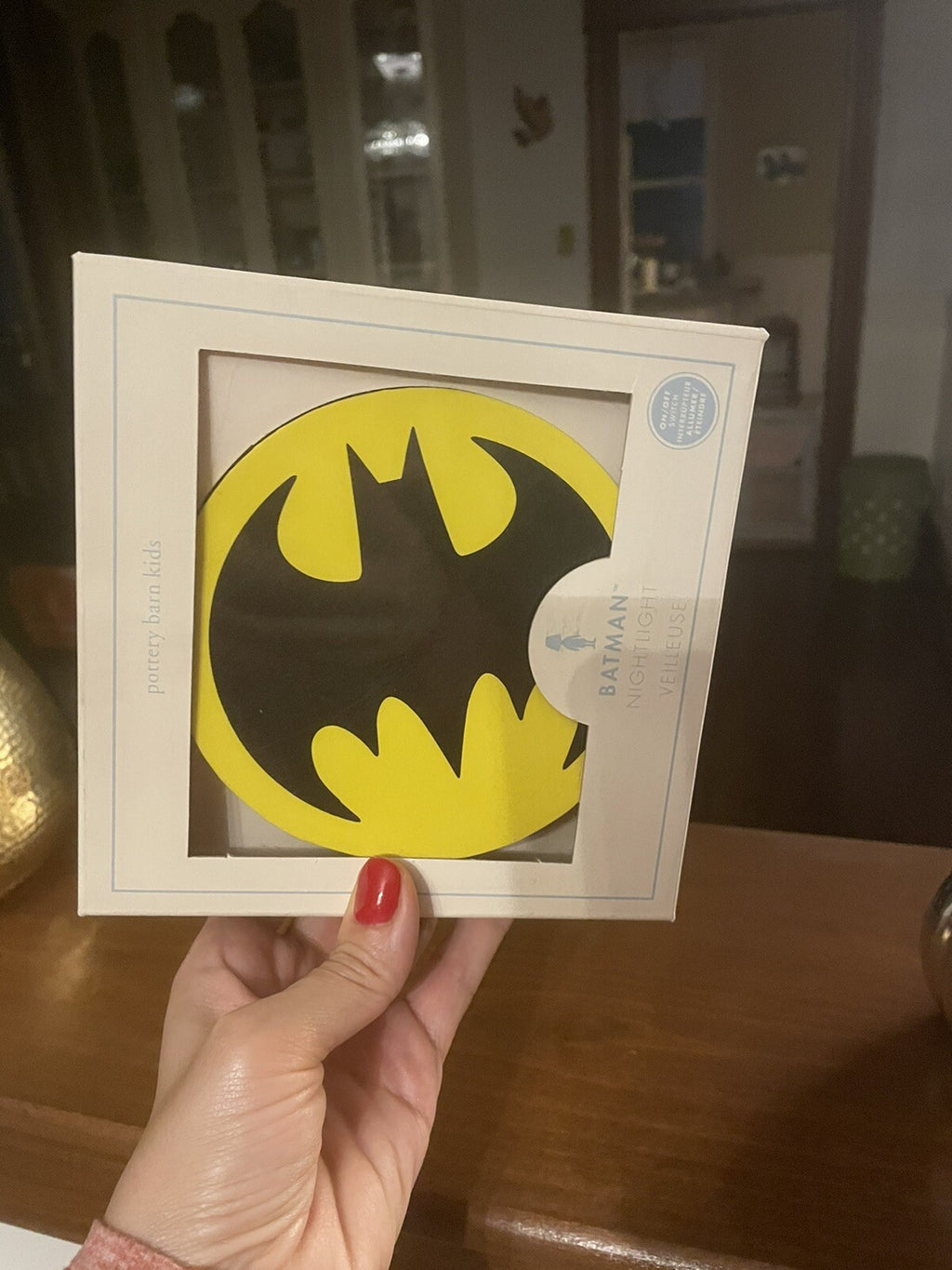 Pottery barn Night Light BATMAN FLASH JUSTICE League birthday holiday gift ..