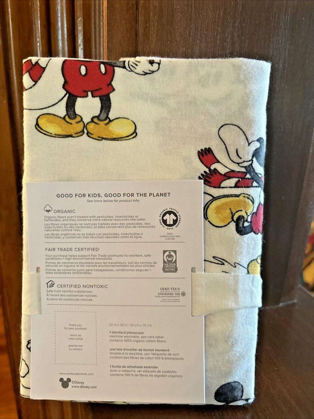 Pottery Barn Grinch Mickey Christmas pillowcase+ Seuss Holiday Disney Kid SET `