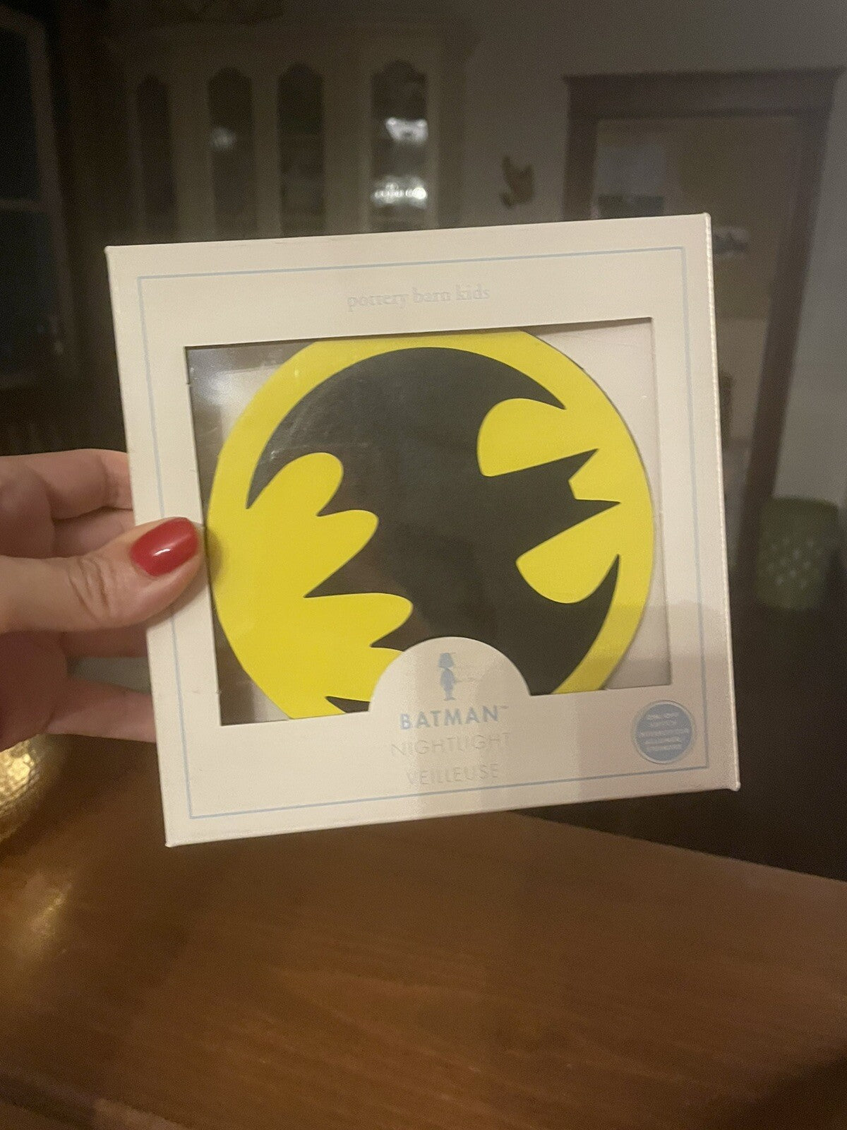 Pottery barn Night Light BATMAN FLASH JUSTICE League birthday holiday gift ..